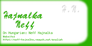 hajnalka neff business card